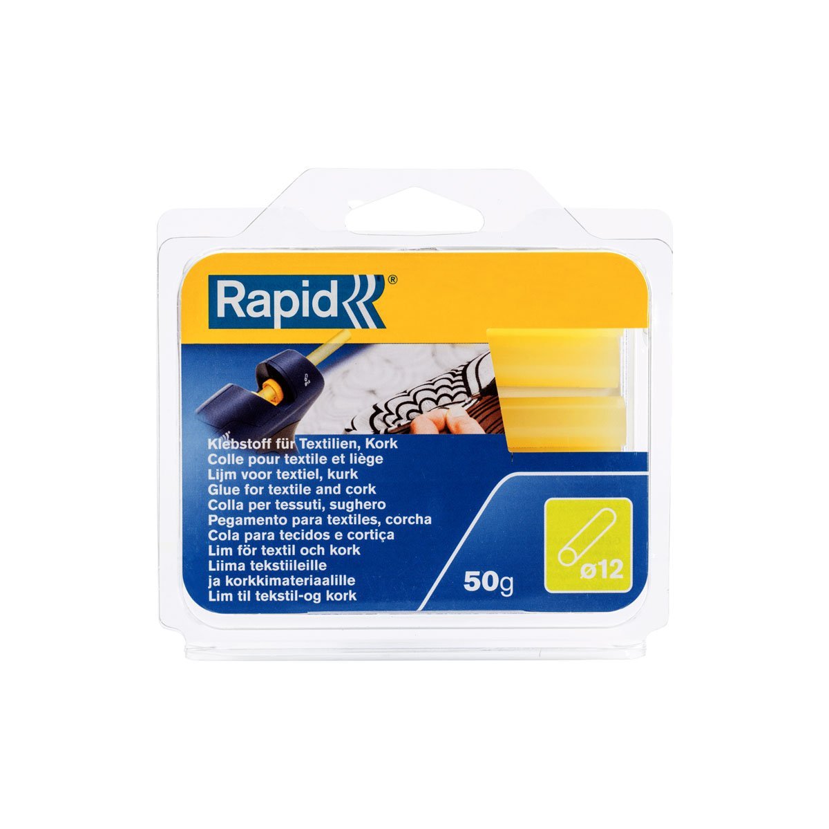 Rapid 40107353 Tekstil İçin Mum Silikon Çubuk 12 mm (6 Adet)