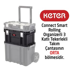 Keter 17205288 Smart Rolling Portatif Çanta 21.4''