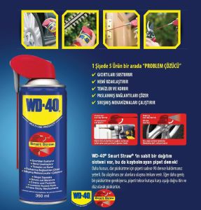 WD 40 Smart Straw Akıllı Kaybolmayan Pipetli Pas Sökücü Yağlayıcı 350 ml