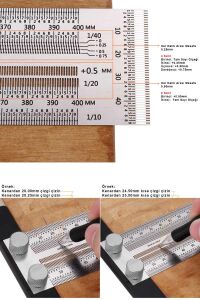 Rox Wood 0090 Hassas İşaretleme Şablon Paslanmaz T Cetvel 300 mm