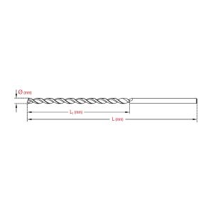 5355 HSS Parabolik Uzun Matkap Ucu 1.8 mm