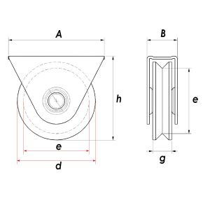 RMT060 Sürgülü Demir Kapı İçin Tablalı Ray Makarası 60 mm