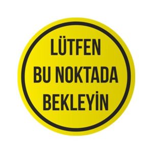 Sosyal Mesafe Koruyun Uyarı İkaz Zemine Yapışır Sticker Model 4