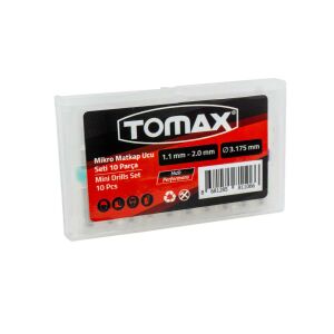 Tomax 04101120 Mikro Matkap Ucu Seti 1.1 - 2.0 mm (10 parça)