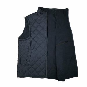 Lacivert Kapitoneli Anorak Yelek Polar Astarlı - XL