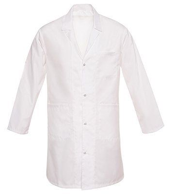 İş Elbisesi Önlük Gabardin Kumaş Beyaz (Çıtçıtlı) - S
