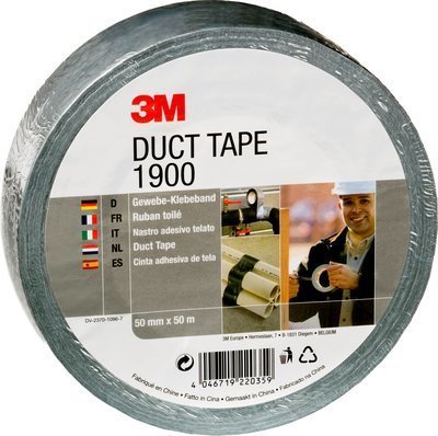 3M 1900 Duct Tape Tamir Bandı 50mm x 50mt Gri Bez Bant