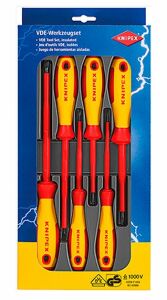 KNIPEX 002012 V01 İzoleli VDE Tornavida Seti 6 Parça