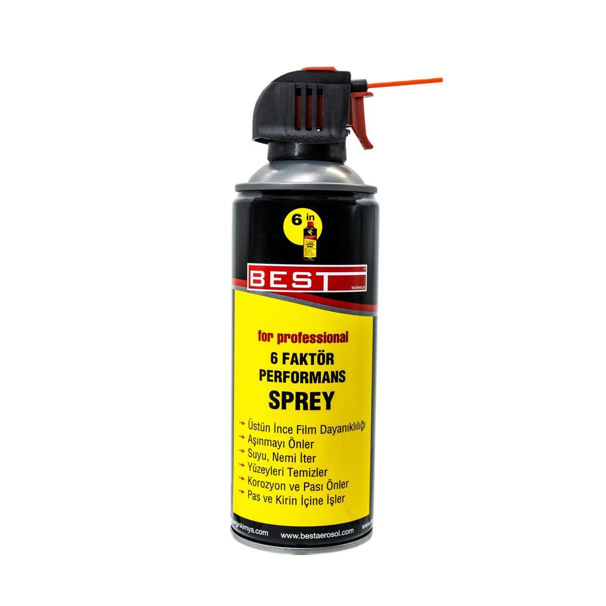 Best 6 Faktör Yağlayıcı Pas Nem Önleyici Performans Sprey 400 ml