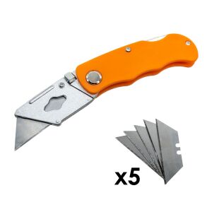 5450 Katlanır Trapez Tipi Maket Bıçağı (Yedekli)