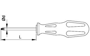 CETA FORM 4200/84M Torex Yıldız Uçlu Tornavida Ph3x150 mm