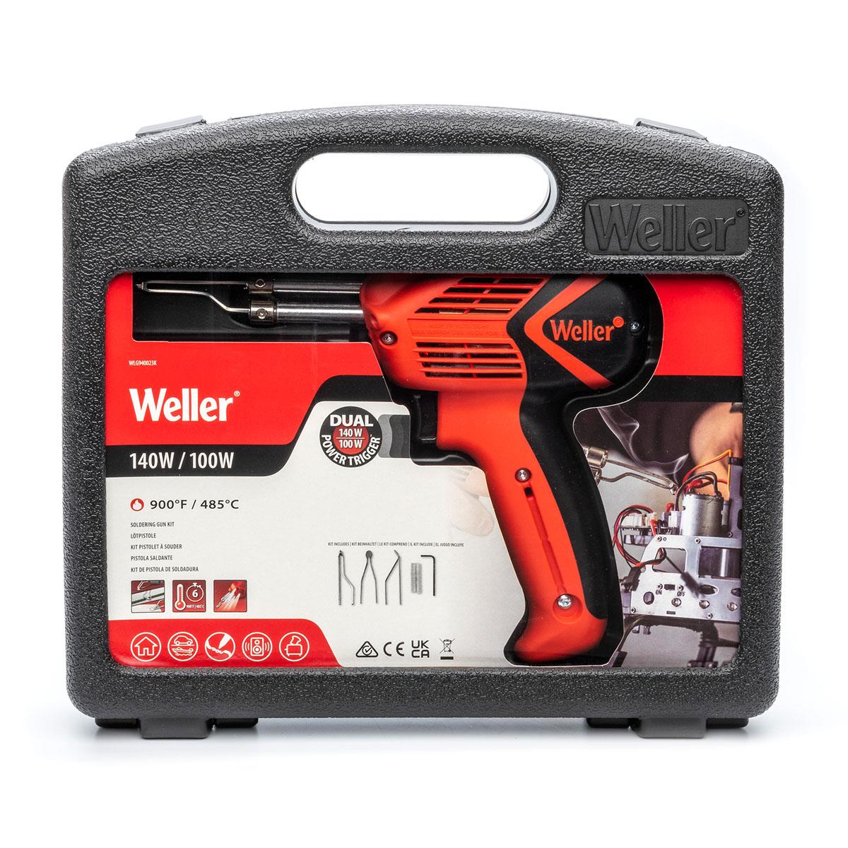 Weller WLG9400K23C Çift Güçlü Lehim Tabanca Havya Kiti 140/100W