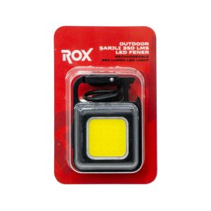 Rox 0229 Outdoor Anahtarlık Şarjlı Led Fener 350 Lümen