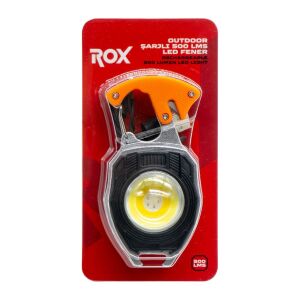 Rox 0230 Outdoor Çok Fonksiyonlu Anahtarlık Şarjlı Led Fener 500 Lümen