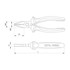 Ceta Form E01H-41-0180 Yüksek Kaldıraçlı Pense 180 mm