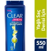 Clear Men Şampuan Yağlı Saç Derisi için Maksimum Ferahlık 550 ml