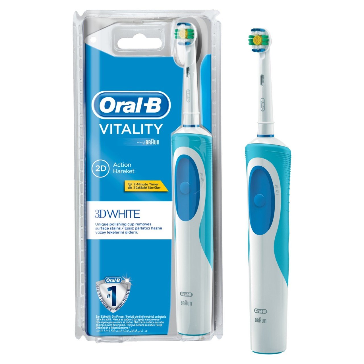 Oral-B Şarj Edilebilir Diş Fırçası Vitality 3D White D12
