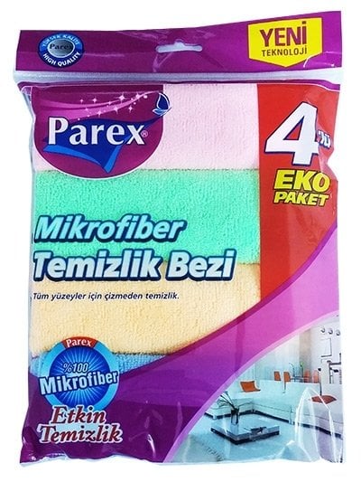 Parex Mikrofiber Temizlik Bezi 4'lü Eko Paket