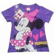 Minnie Mouse Mor Kız Çocuk T-Shirt