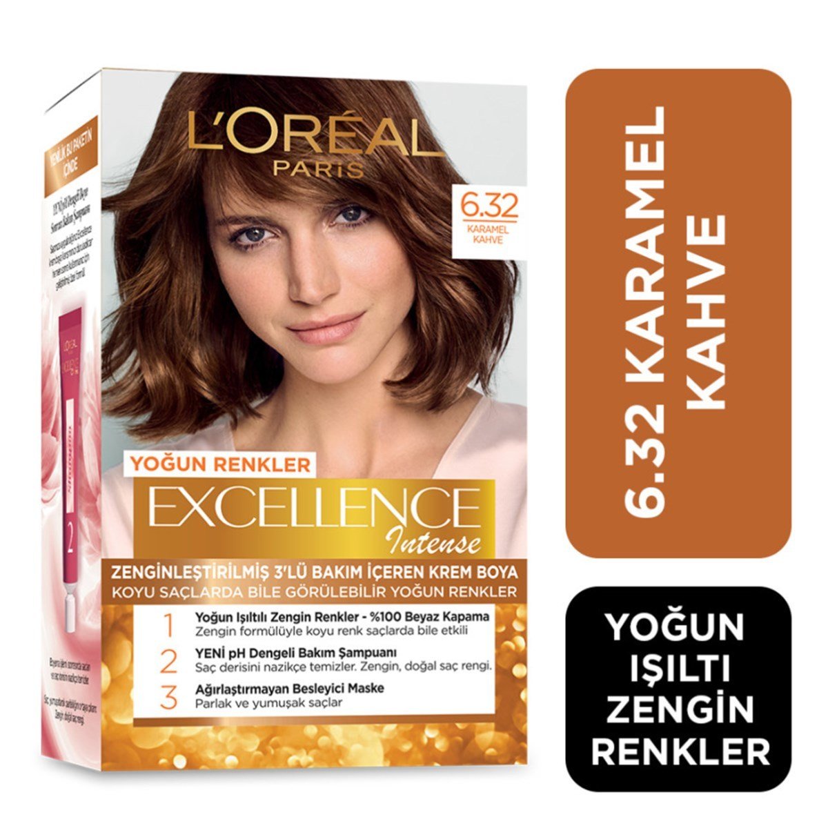 L'Oréal Paris Excellence Intense Saç Boyası 6.32 - Karamel Kahve