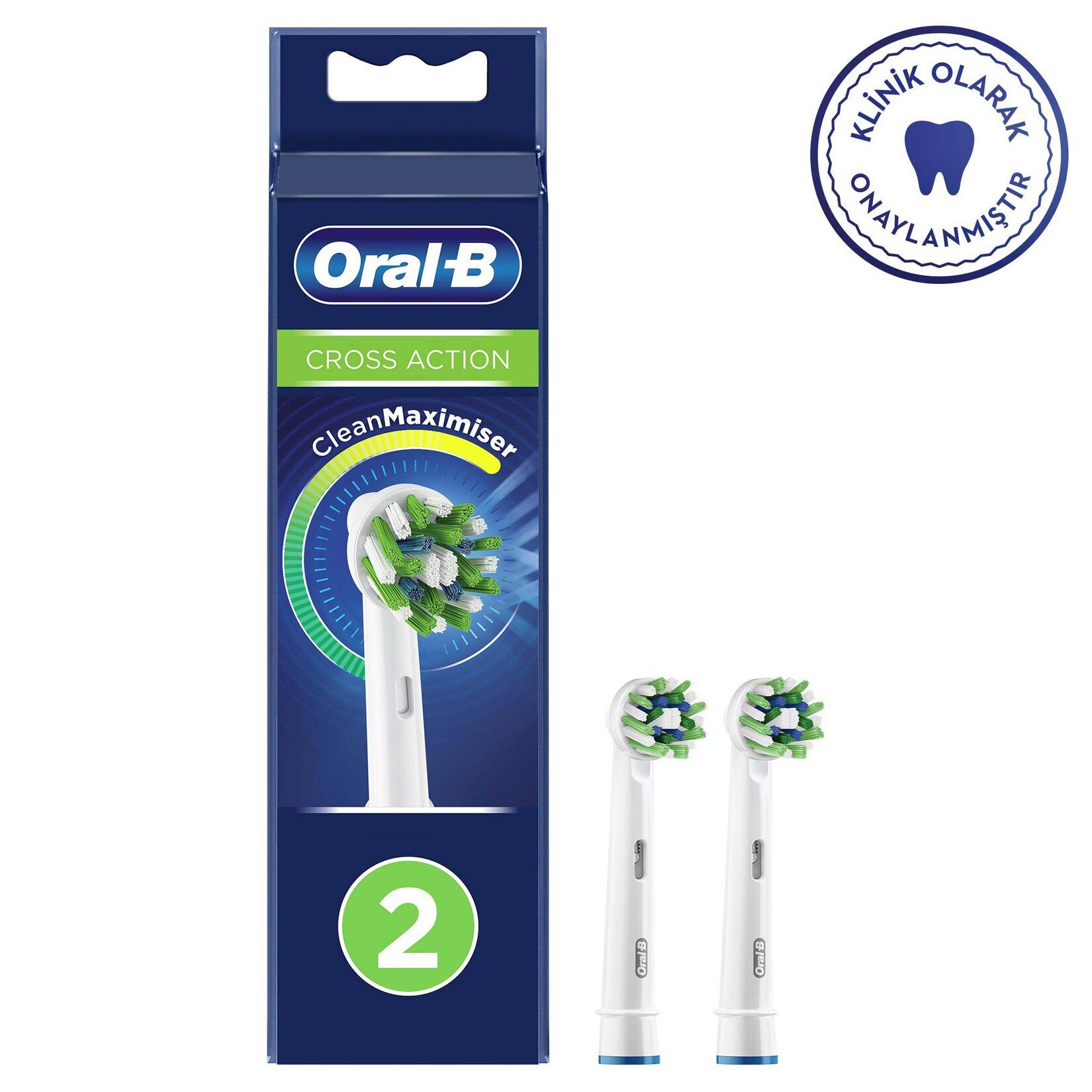 Oral-B Cross Action Şarjlı Diş Fırçası Yedek Başlığı 2'li