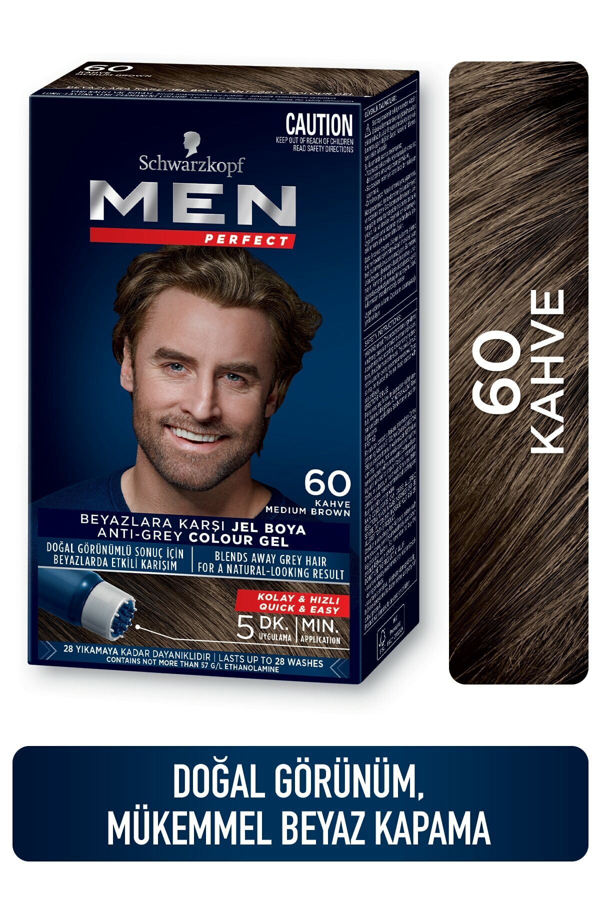 Men Perfect Erkek Saç Boyası 60 - Kahve