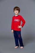 RolyPoly İnterlok Erkek Çocuk Pijama Takımı - Kırmızı
