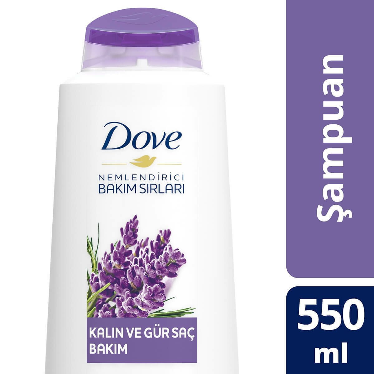 Dove Lavanta Yağı ve Biberiye Özü ile Kalın ve Gür Saç Bakım Şampuanı 550 ml