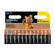 Duracell Ultra Alkalin AA Kalın Kalem Pil (8+4) 12'li Paket