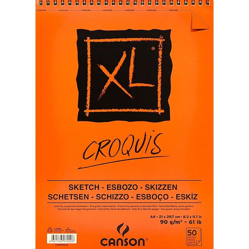 Canson Sketchbook XL Croquis A4 90g 50YP.