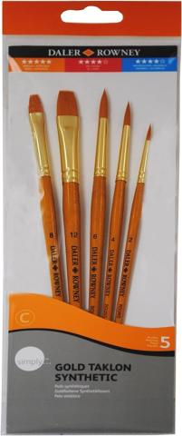 Daler Rowney Fırça Seti Gold Taklon 5'li 216920502