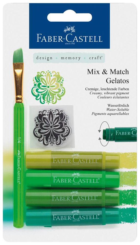 Faber-Castell Gelato Mum Boya Yeşil Tonları 4 Renk
