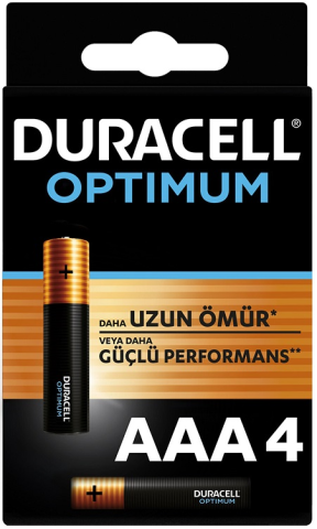 Duracell Optimum AAA Kalem Pil 4'lü Kart