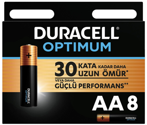 Duracell Optimum AA Kalem Pil 8'li Kart