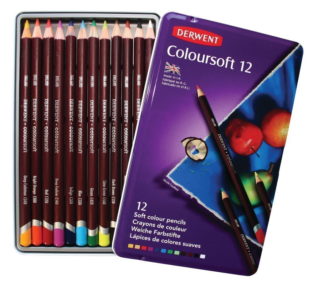 Derwent Coloursoft Kuru Boya 12 Renk