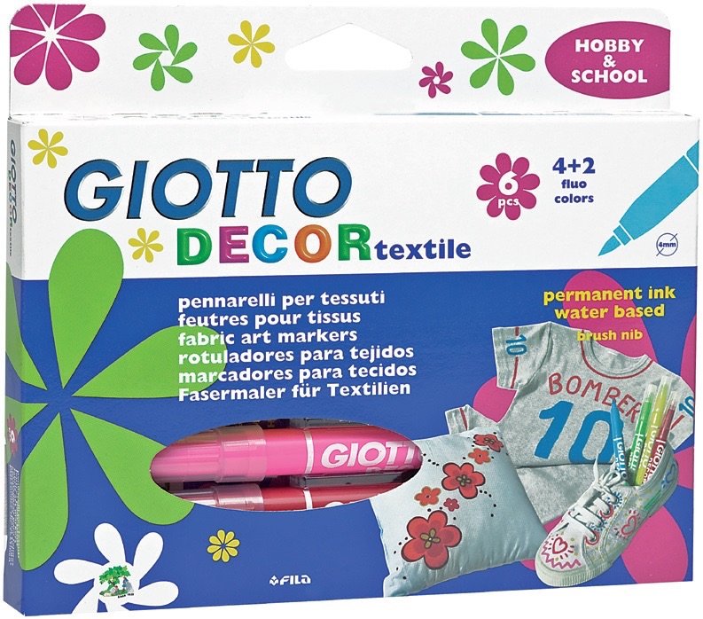 Giotto Decor Tekstil Kumaş Boyası 6 Renk