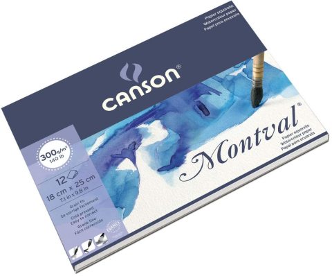 Canson Montval 18x25 Suluboya Blok 300gr. 12 Sayfa