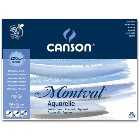 Canson Montval 24x32 Suluboya Blok 200gr. 40 Sayfa