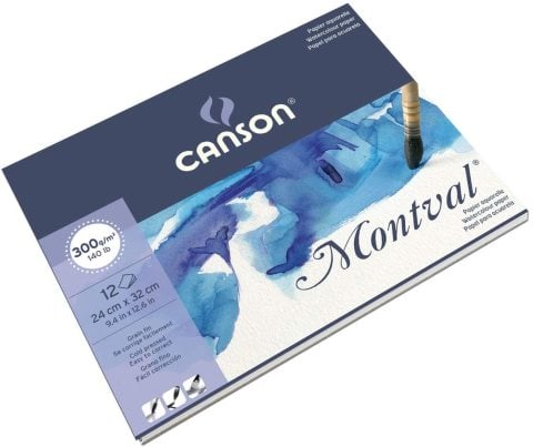 Canson Montval 24x32 Suluboya Blok 300gr. 12 Sayfa