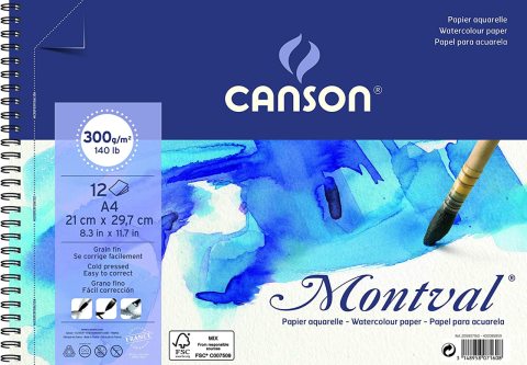 Canson Montval Spiralli Blok A4 300gr.12 Sayfa