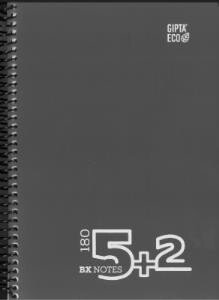 Gıpta Bx Notes Spiralli Separatörlü Pp Kapak A4 180 Yaprak Defter 5+2 Kareli-Çizgili