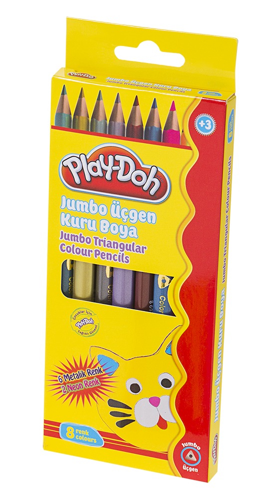 Play-Doh Jumbo Metalik Kuru Boya 8 Renk