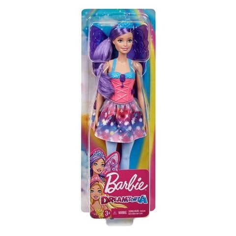 Barbie Dreamtopia Sihirli Dönüşen Peri Kızı Mor Saçlı Gjk00