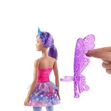 Barbie Dreamtopia Sihirli Dönüşen Peri Kızı Mor Saçlı Gjk00