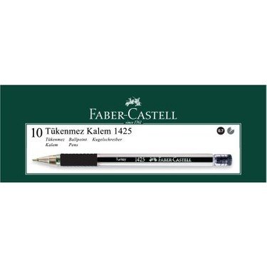 Faber Castell 1425 Tükenmez Kalem Siyah 10'lu