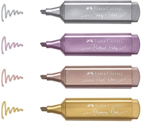 Faber Castell Metalik Fosforlu Kalem Gümüş-Silver