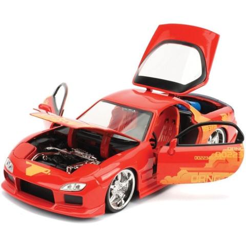 Fast & Furious 1:24 Orange JLS Mazda RX-7 Model Araba