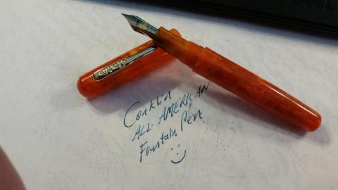 Conklin All American Serisi Dolma Kalem Sunburst Orange Medium Uç