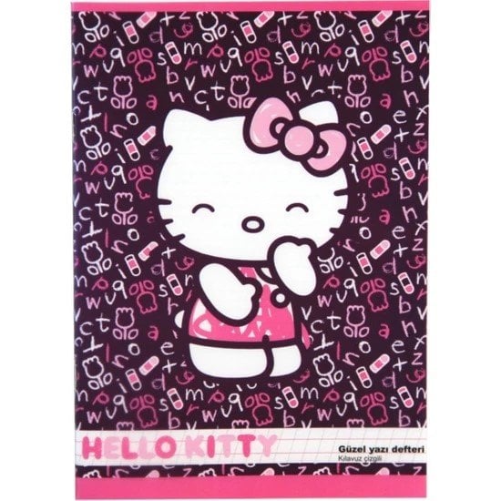 Hello Kitty Güzel Yazı Defteri Kılavuz Çizgili PP Kapak 40yp.
