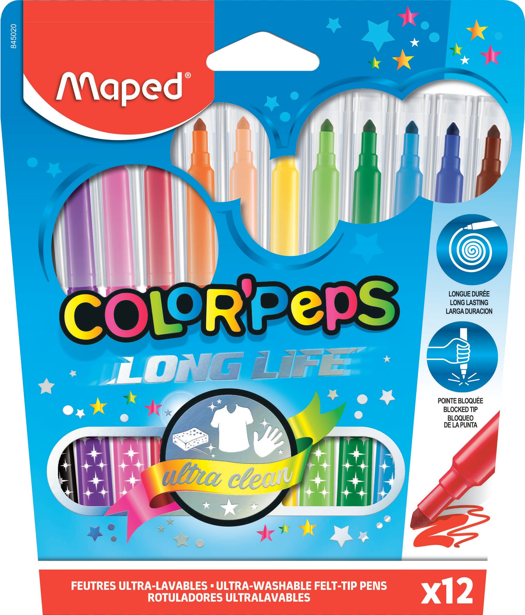 Maped Color'Peps Long Life Keçeli Kalem 12 Renk